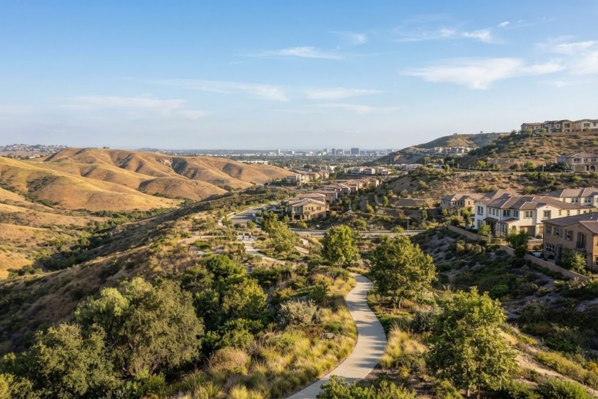 The hillside terrain between Brea and Fullerton along the Blackstone development corridor, Blackstone, Brea, CA
